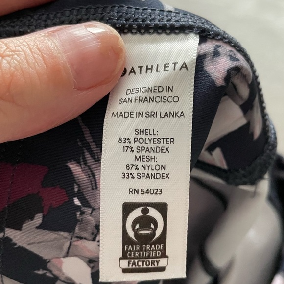 Athleta Challenge Bloom 7/8 Length Blue Floral Size Small - Picture 11 of 12